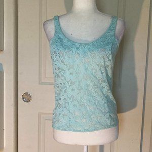 CLEARANCE 2/$10 or 3/$14 The Lingerie Collection Mint Lace Camisole Tank